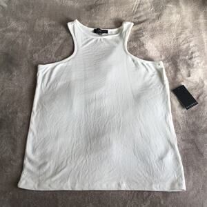ELOQUII Ribbed White Tank Top  Sz 14/16